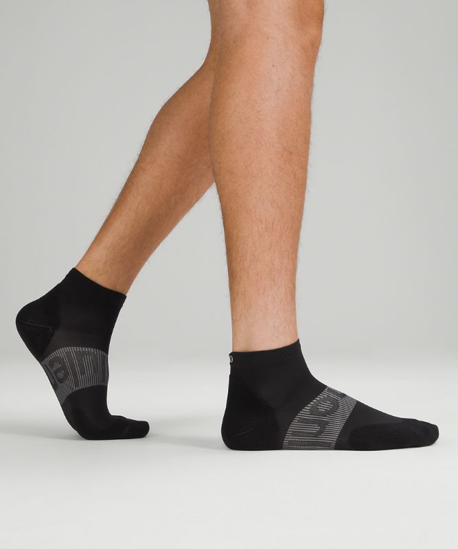 Calcetines Lululemon Power Stride Ankle Sock 3 Pack Hombre Negros | 83519-ZKOX