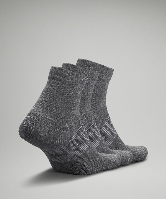 Calcetines Lululemon Power Stride Ankle Sock 3 Pack Hombre Grises Grises Grises | 73860-TLGS