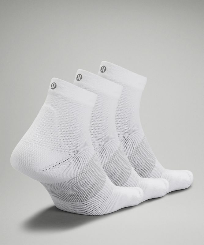 Calcetines Lululemon Power Stride Ankle Sock 3 Pack Hombre Blancos | 52490-PUOQ