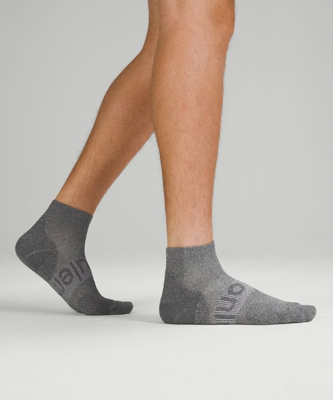 Calcetines Lululemon Power Stride Ankle Sock 3 Pack Hombre Blancos Grises Negros | 25309-VCRQ