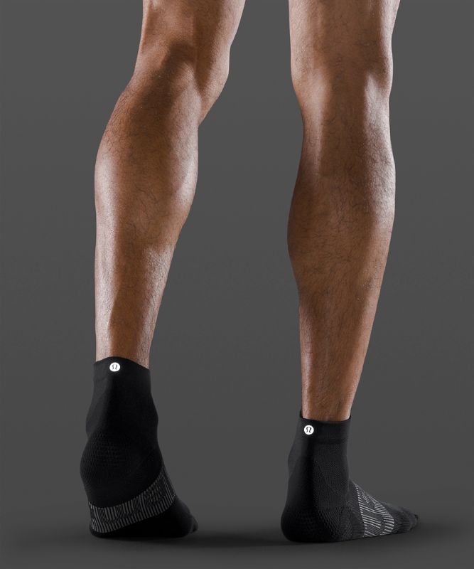 Calcetines Lululemon Power Stride Ankle Sock Anti-Stink Hombre Negros | 12679-BPTW