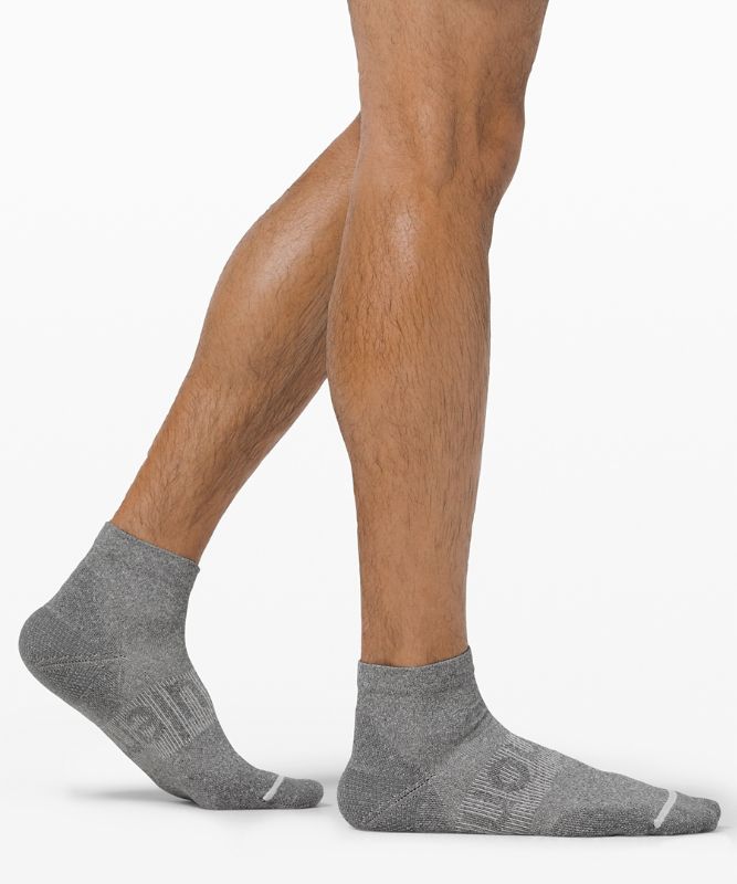 Calcetines Lululemon Power Stride Ankle Sock Anti-Stink Hombre Grises Oscuro | 67482-EUXA