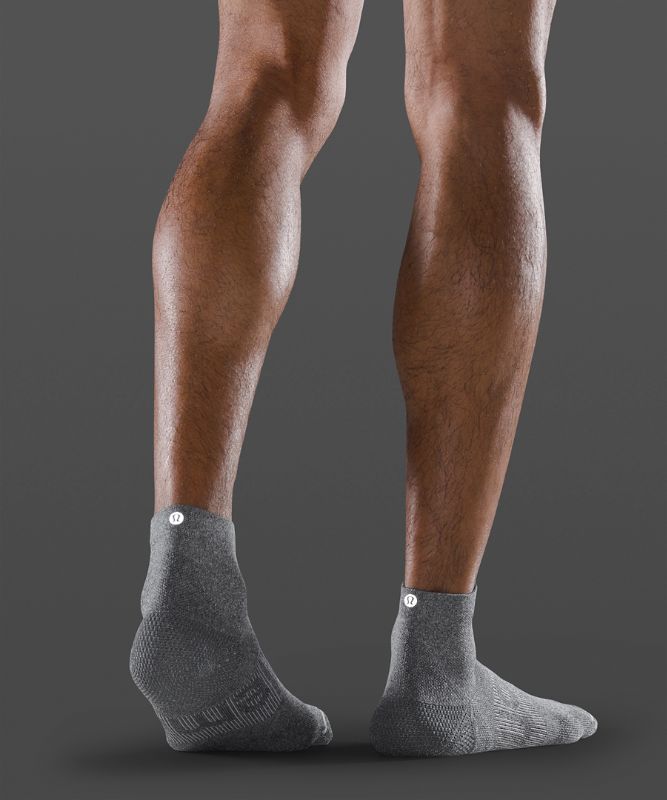 Calcetines Lululemon Power Stride Ankle Sock Anti-Stink Hombre Grises Oscuro | 67482-EUXA