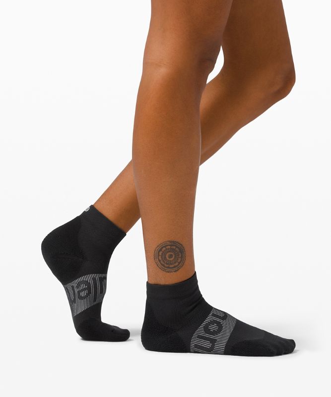 Calcetines Lululemon Power Stride Ankle Sock Mujer Negros | 58174-OLQD