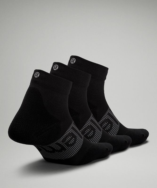 Calcetines Lululemon Power Stride Ankle Sock 3 Pack Mujer Negros | 08514-VQHD