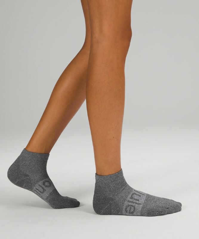 Calcetines Lululemon Power Stride Ankle Sock 3 Pack Mujer Blancos Grises Negros | 15926-RSUB