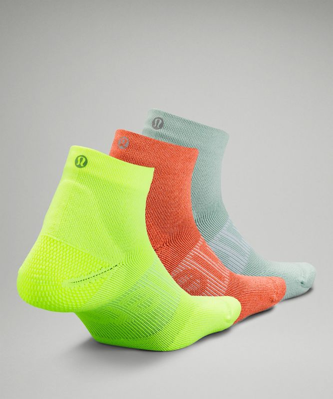 Calcetines Lululemon Power Stride Ankle Sock 3 Pack Mujer Amarillos Verdes Naranjas | 48326-SQDW