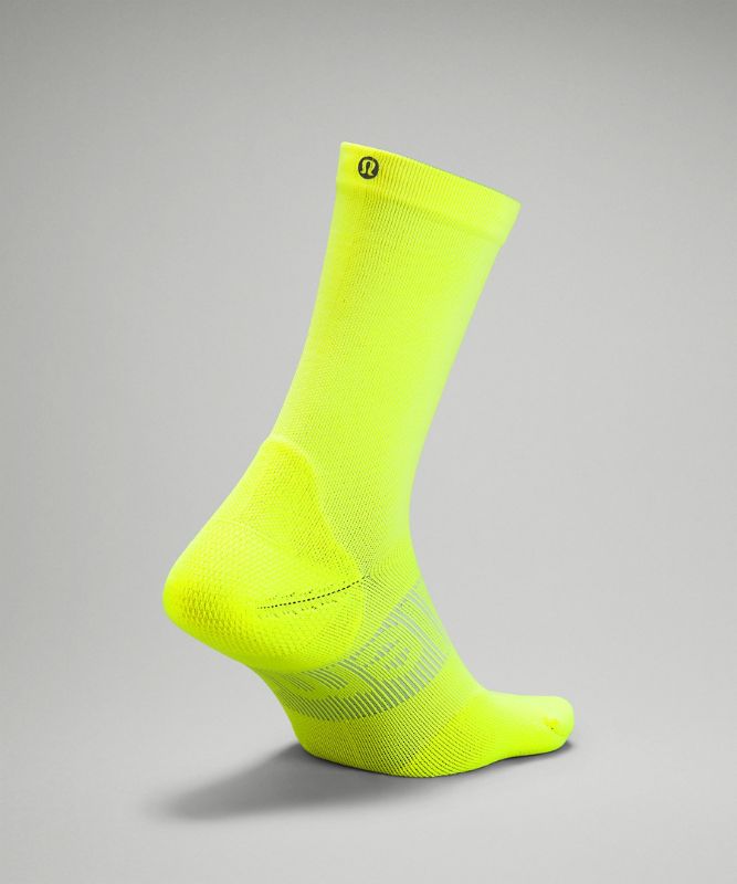 Calcetines Lululemon Power Stride Crew Sock Hombre Amarillos | 63597-BNTZ