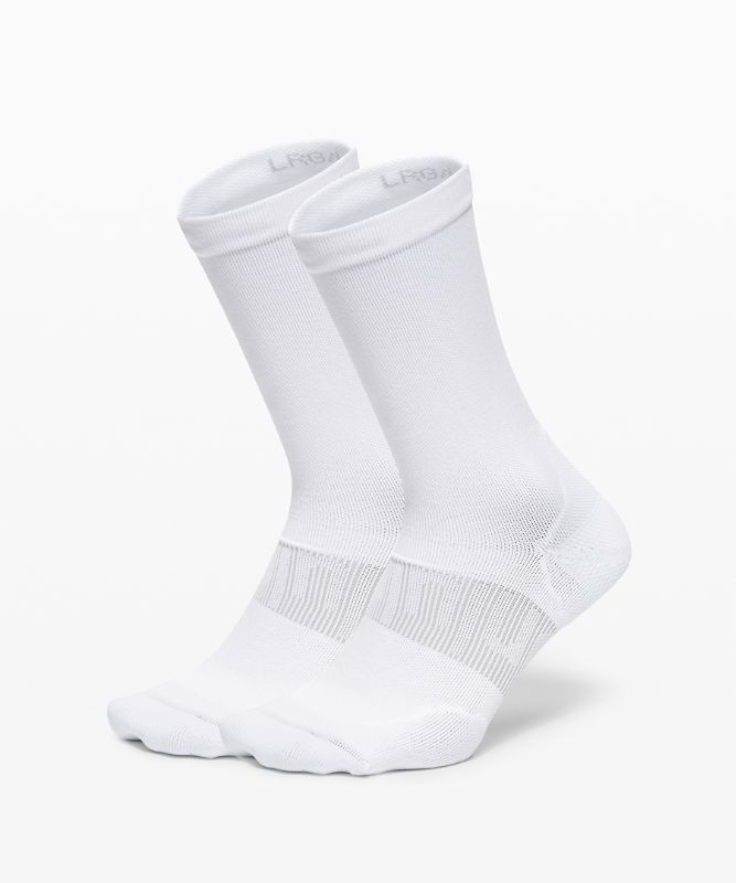 Calcetines Lululemon Power Stride Crew Sock 2 Pack Hombre Blancos | 86031-JIQE