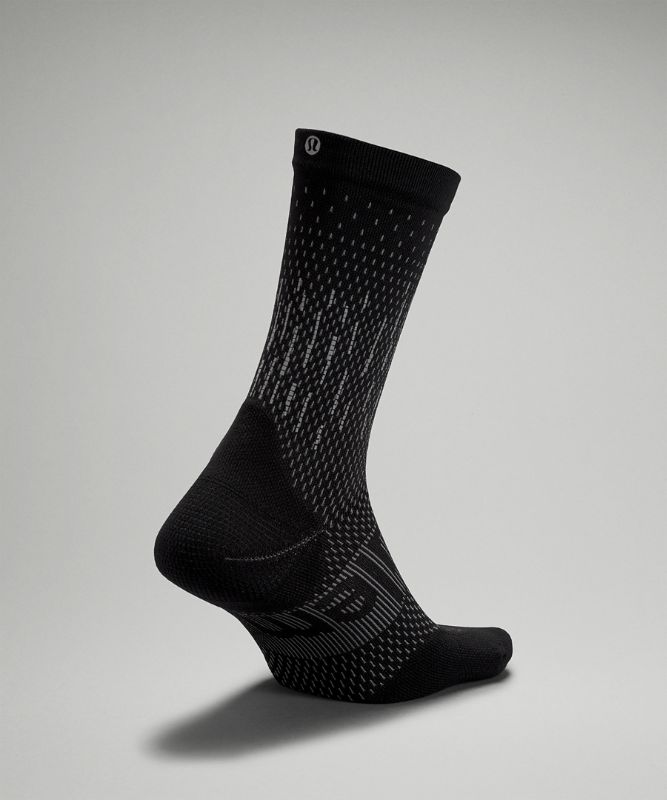 Calcetines Lululemon Power Stride Crew Sock Ref Hombre Negros | 68172-COQI