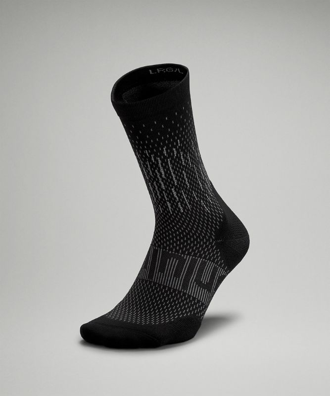 Calcetines Lululemon Power Stride Crew Sock Ref Hombre Negros | 68172-COQI