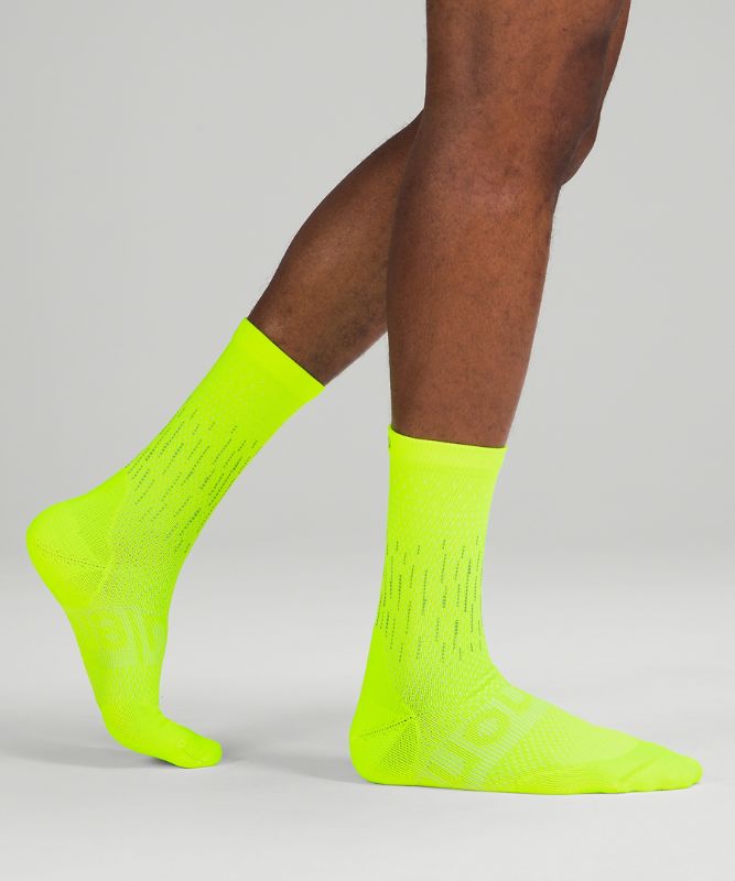 Calcetines Lululemon Power Stride Crew Sock Ref Hombre Amarillos | 01893-QTXP