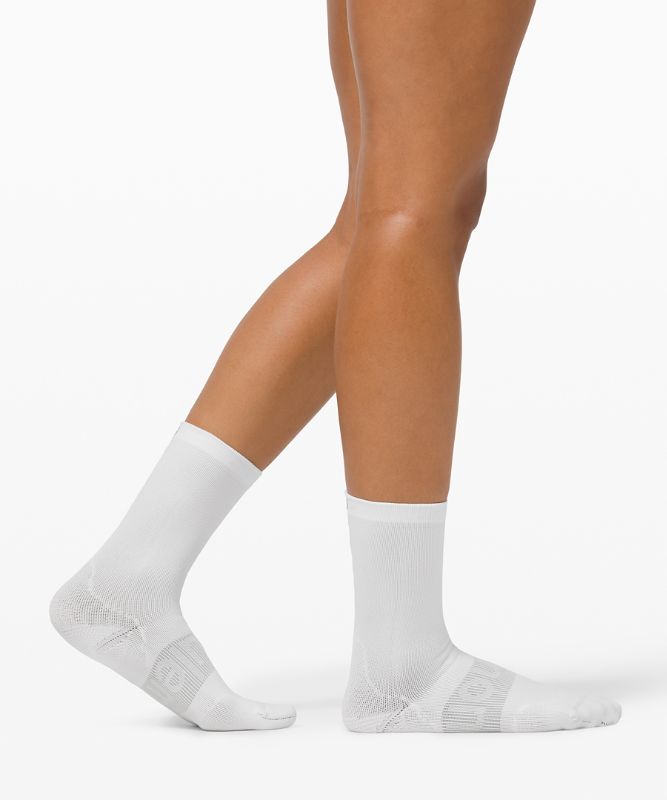 Calcetines Lululemon Power Stride Crew Sock Mujer Blancos | 38416-NURT