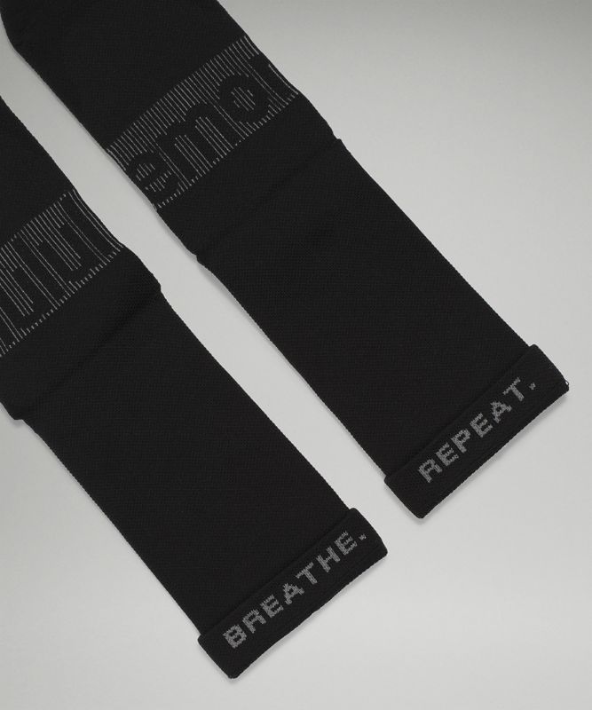 Calcetines Lululemon Power Stride Crew Sock 2 Pack Mujer Negros | 42308-HGWP