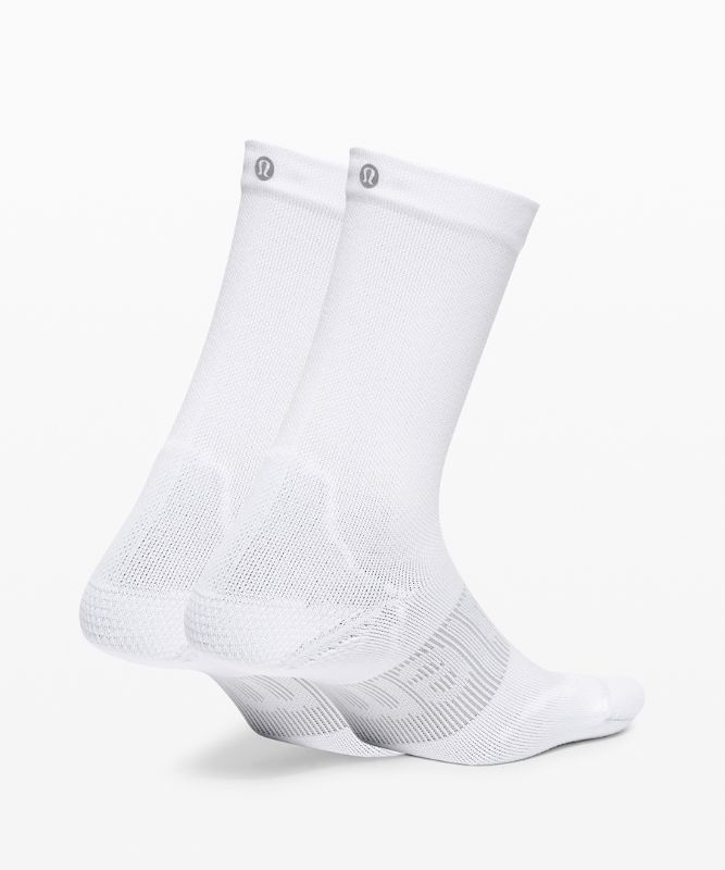 Calcetines Lululemon Power Stride Crew Sock 2 Pack Mujer Blancos | 74389-QYKI