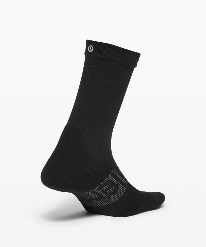 Calcetines Lululemon Power Stride Crew Sock Anti-Stink Mujer Negros | 31054-YVOA