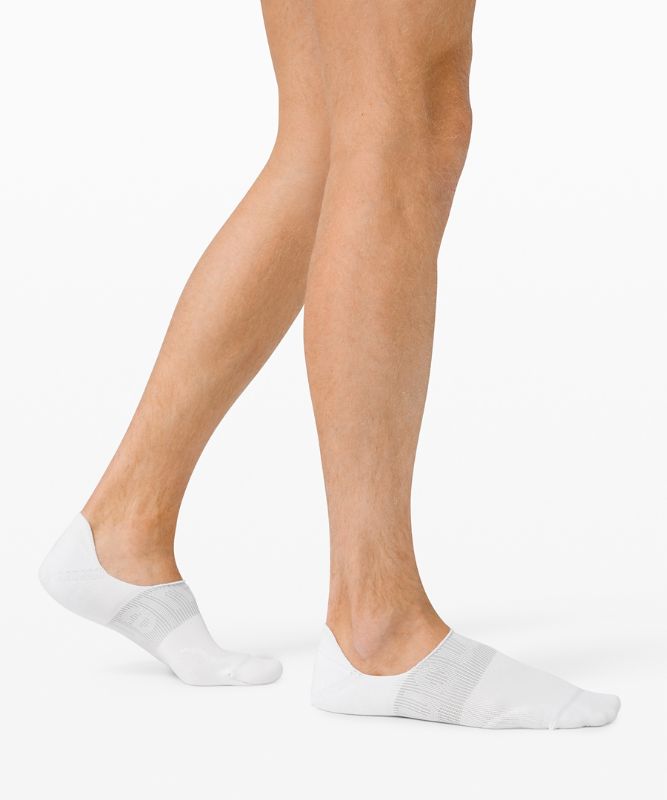 Calcetines Lululemon Power Stride No-Show Sock with Active Grip Hombre Blancos | 23904-EYRZ