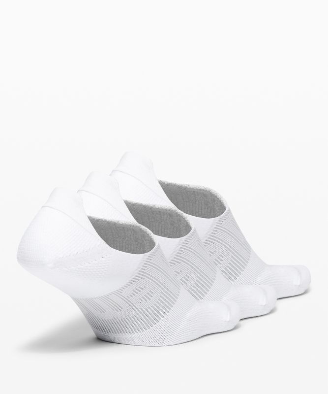 Calcetines Lululemon Power Stride No-Show Sock with Active Grip 3 Pack Hombre Blancos | 84053-JFYX