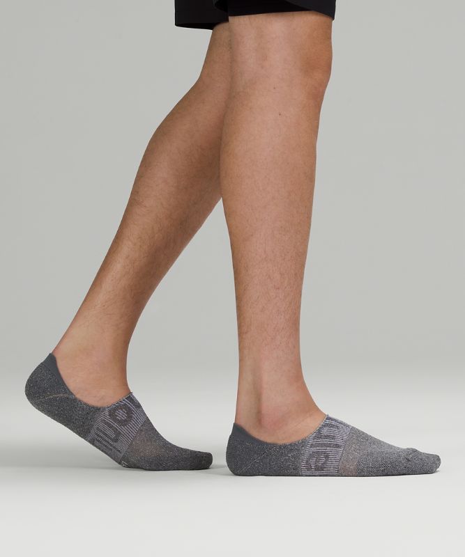 Calcetines Lululemon Power Stride No-Show Sock with Active Grip 3 Pack Hombre Blancos Grises Negros | 76401-LPXQ