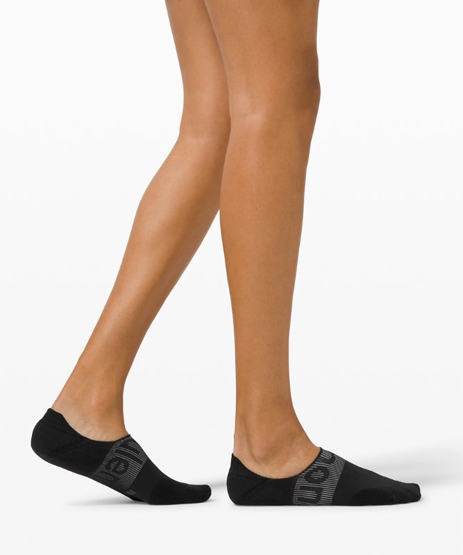 Calcetines Lululemon Power Stride No-Show Sock with Active Grip 3 Pack Mujer Negros | 75916-JNBA