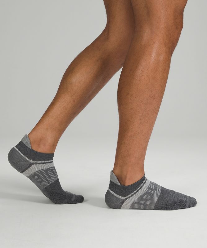 Calcetines Lululemon Power Stride Tab Sock Wool Hombre Grises Grises Oscuro | 76983-EHKZ