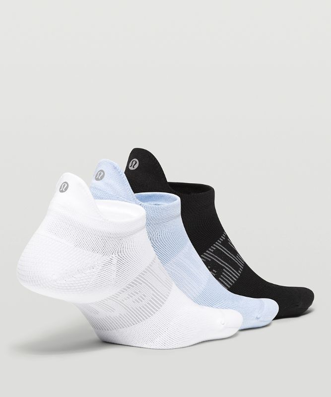 Calcetines Lululemon Power Stride Tab Sock 3 Pack Mujer Blancos Azules Beige Negros | 85923-XKQG