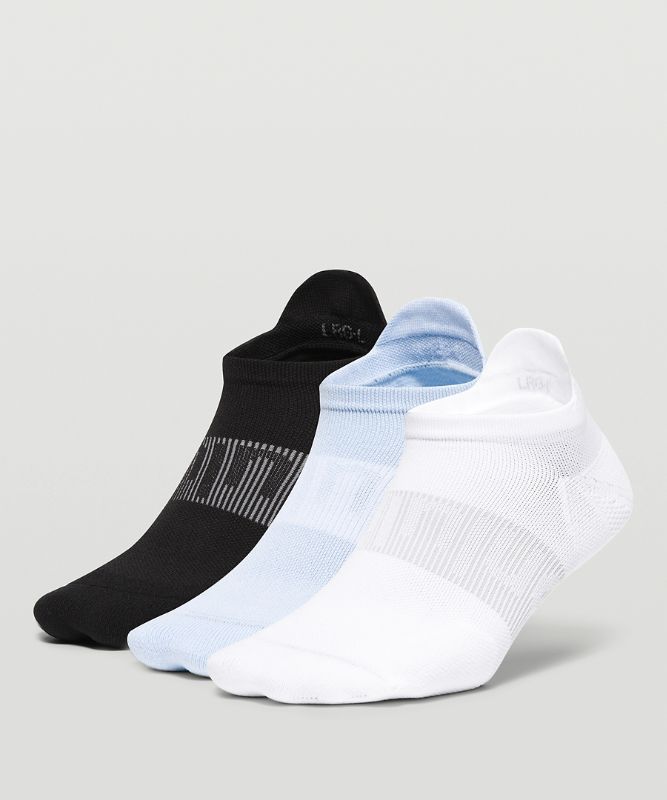 Calcetines Lululemon Power Stride Tab Sock 3 Pack Mujer Blancos Azules Beige Negros | 85923-XKQG