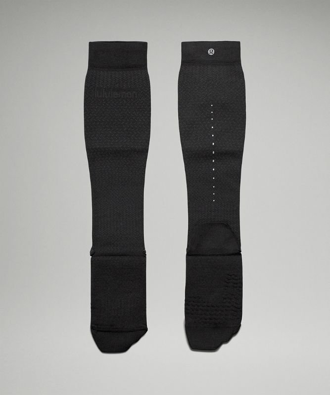 Calcetines Lululemon SeaWheeze MicroPillow Compression Run Sock Knee High Mujer Negros | 62859-AMEJ