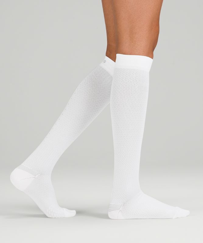 Calcetines Lululemon SeaWheeze MicroPillow Compression Run Sock Knee High Mujer Blancos | 26091-SNVL