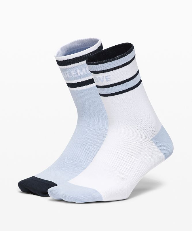 Calcetines Lululemon Tale To Tell Quarter Sock 2 Pack Mujer Blancos Azules Beige Azul Marino | 85120-NZIE