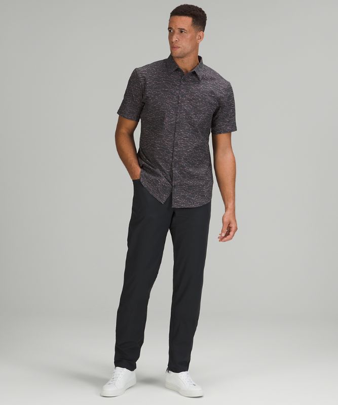 Camisa Lululemon Airing Easy Short Sleeve Shirt Hombre Camuflados Rosas Grises Marrom Grises Oscuro | 13950-REDU