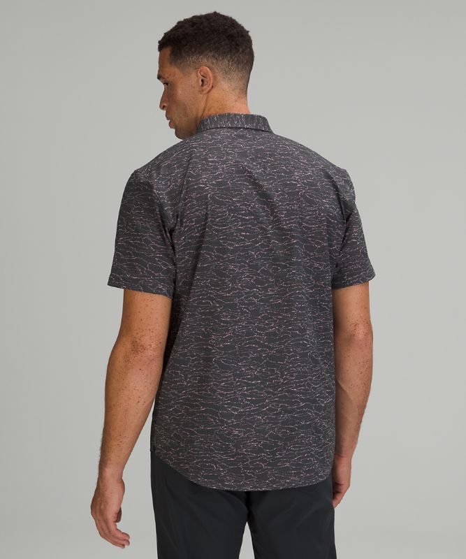 Camisa Lululemon Airing Easy Short Sleeve Shirt Hombre Camuflados Rosas Grises Marrom Grises Oscuro | 13950-REDU