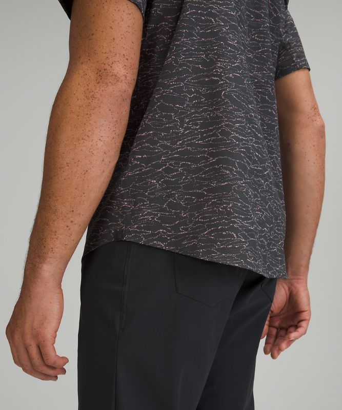 Camisa Lululemon Airing Easy Short Sleeve Shirt Hombre Camuflados Rosas Grises Marrom Grises Oscuro | 13950-REDU