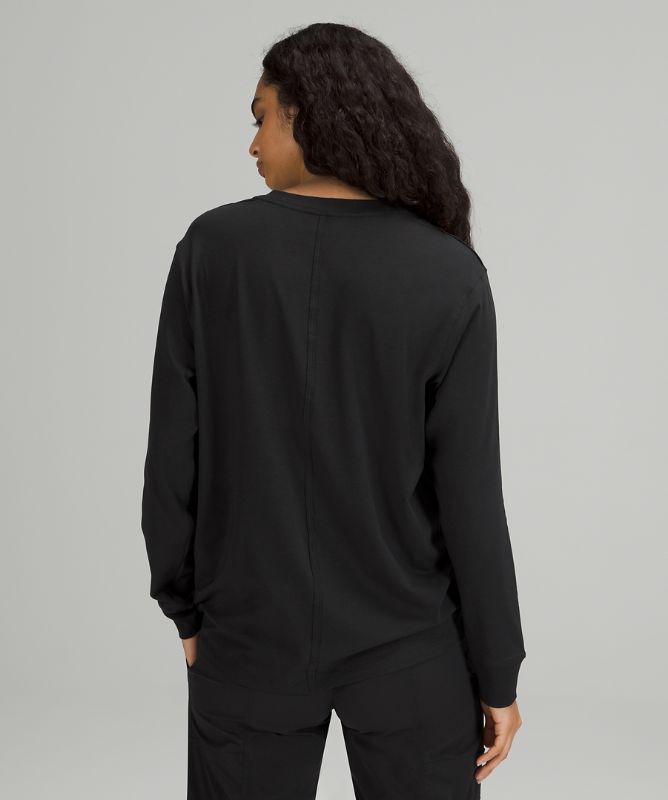 Camisa Lululemon All Yours Graphic Long Sleeve Shirt Mujer Negros | 57941-YGBJ