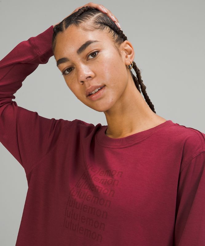 Camisa Lululemon All Yours Graphic Long Sleeve Shirt Mujer Mulled Wine | 17046-GDEM