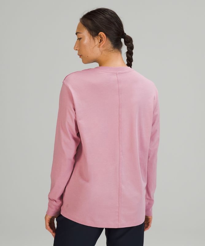 Camisa Lululemon All Yours Long Sleeve Shirt Online Only Mujer Rosas Grises Marrom | 78925-XNBO