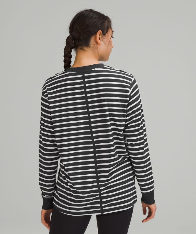 Camisa Lululemon All Yours Long Sleeve Shirt Online Only Mujer Grises Oscuro Blancos | 67529-WFRJ