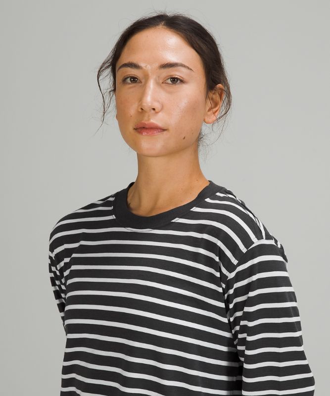 Camisa Lululemon All Yours Long Sleeve Shirt Online Only Mujer Grises Oscuro Blancos | 67529-WFRJ