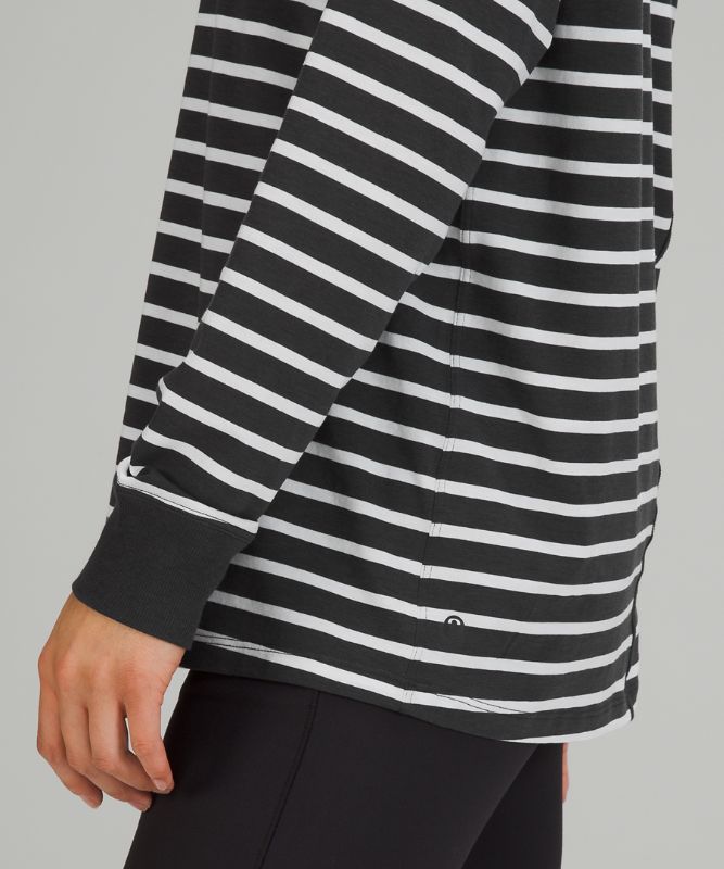 Camisa Lululemon All Yours Long Sleeve Shirt Online Only Mujer Grises Oscuro Blancos | 67529-WFRJ