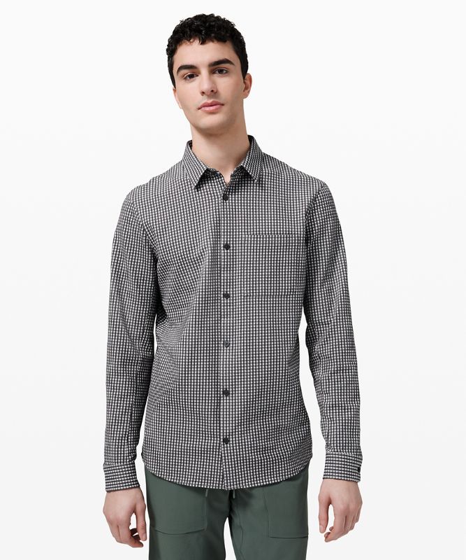 Camisa Lululemon Commission Long Sleeve Shirt Hombre Grises Oscuro | 54032-HNGY