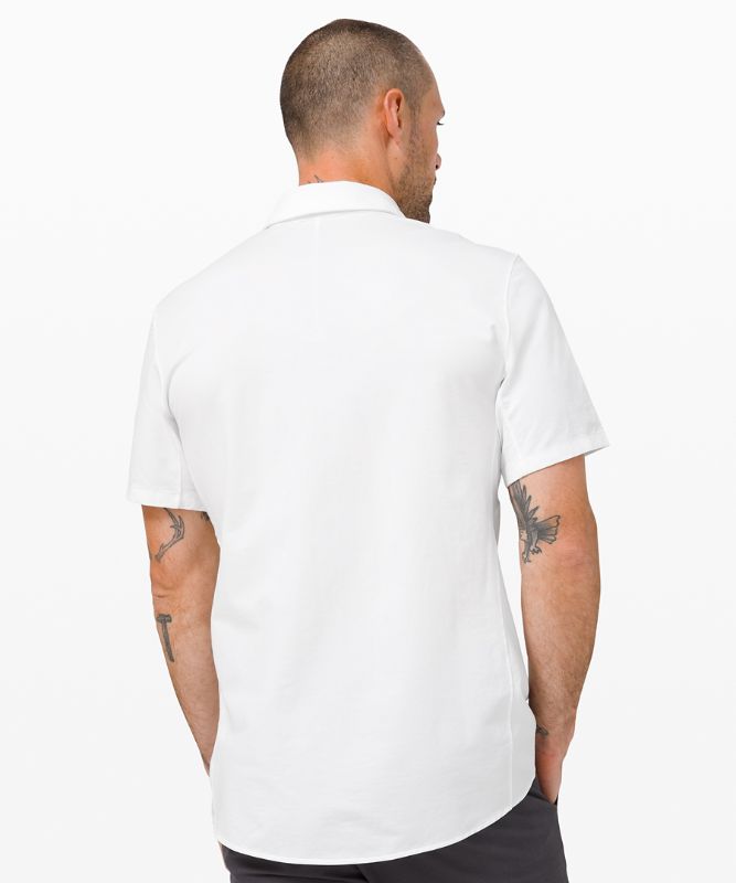 Camisa Lululemon Commission Short Sleeve Shirt Hombre Blancos | 30812-TZCV