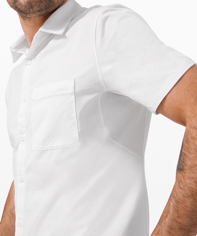 Camisa Lululemon Commission Short Sleeve Shirt Hombre Blancos | 30812-TZCV