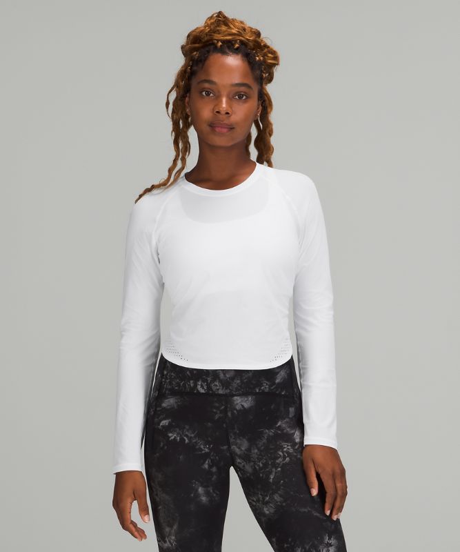 Camisa Lululemon Crew Neck UV Protection Running Long Sleeve Shirt Mujer Blancos | 16079-CZYU