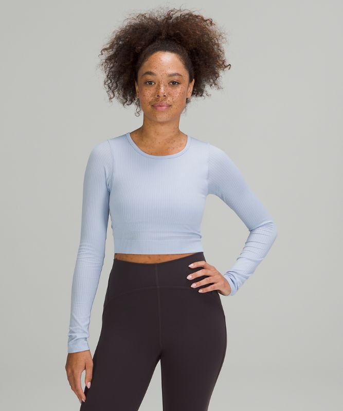 Camisa Lululemon Ebb to Street Long Sleeve Shirt Mujer Azules Beige | 04627-MSFN