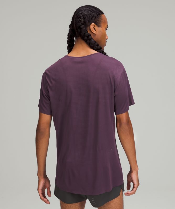 Camisa Lululemon Fast and Free Short Sleeve Shirt Breathe Hombre Morados | 80324-GASZ