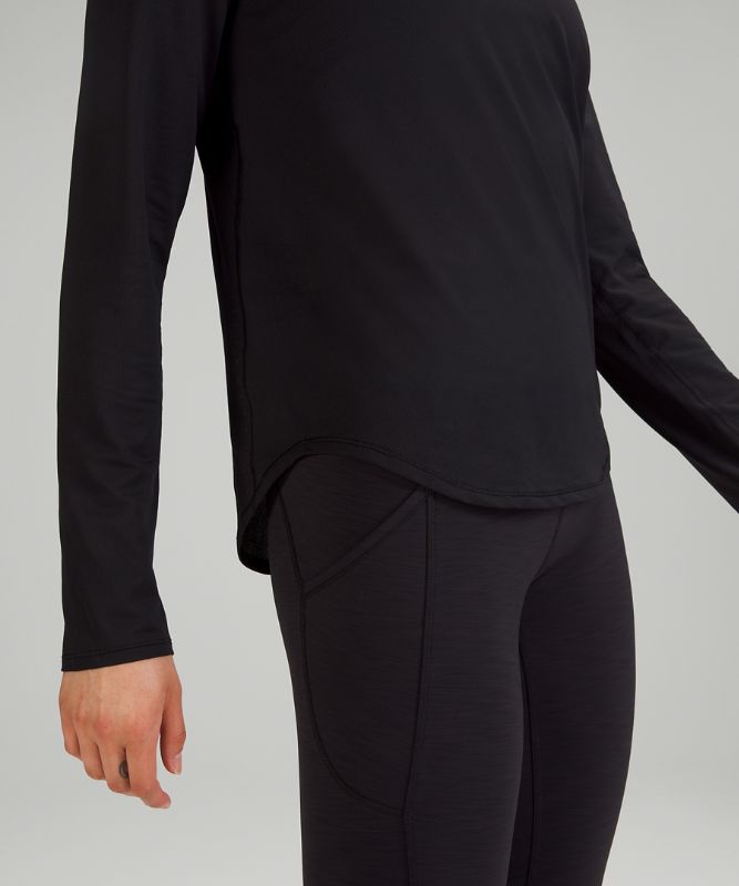 Camisa Lululemon High Neck Running and Training Long Sleeve Shirt Online Only Mujer Negros | 86907-YSXK