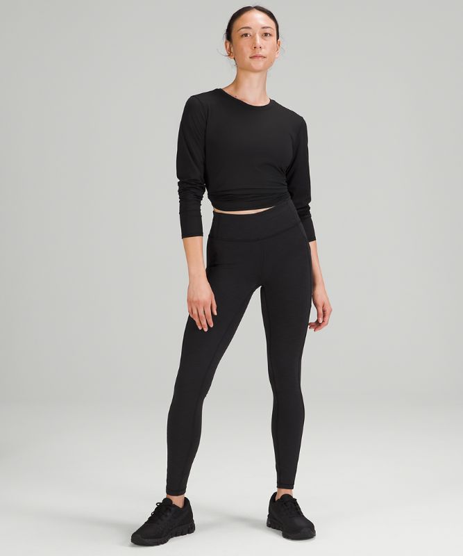 Camisa Lululemon High Neck Running and Training Long Sleeve Shirt Online Only Mujer Negros | 86907-YSXK