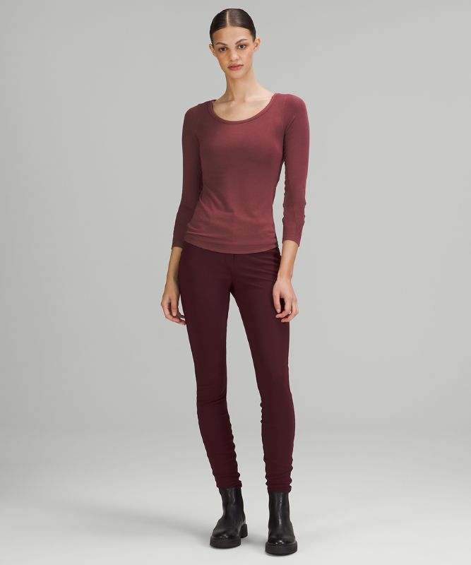 Camisa Lululemon Hold Tight Scoop Neck Long Sleeve Shirt Online Only Mujer Rojos | 72905-HEAN