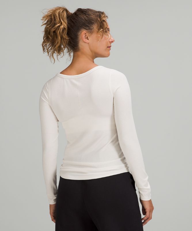 Camisa Lululemon Hold Tight Scoop Neck Long Sleeve Shirt Online Only Mujer Blancos | 57412-NJCK