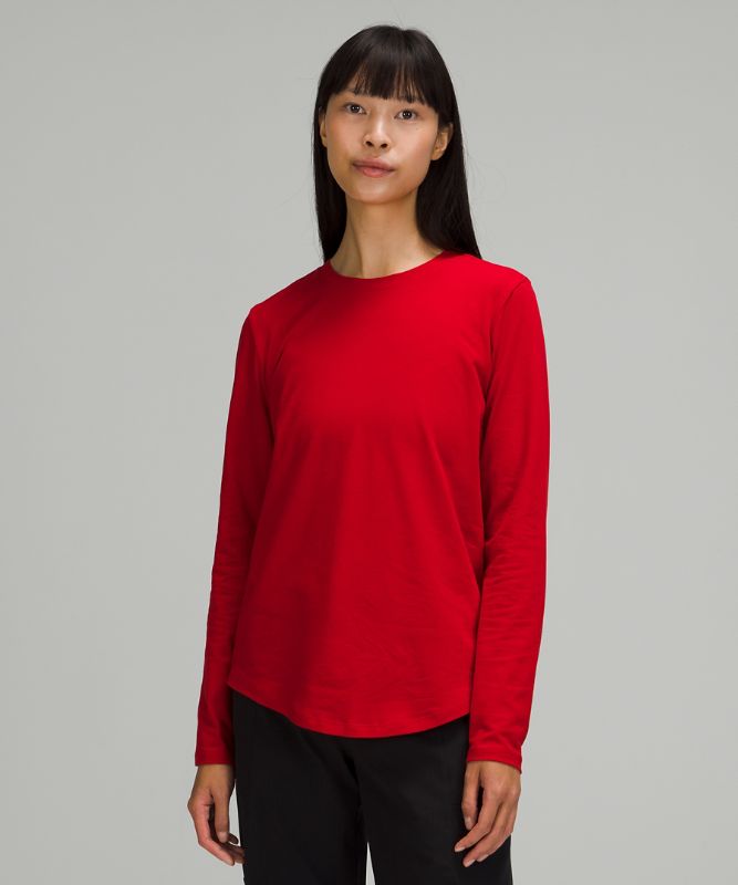 Camisa Lululemon Love Long Sleeve Shirt Mujer Rojos Oscuro | 94810-CZNE